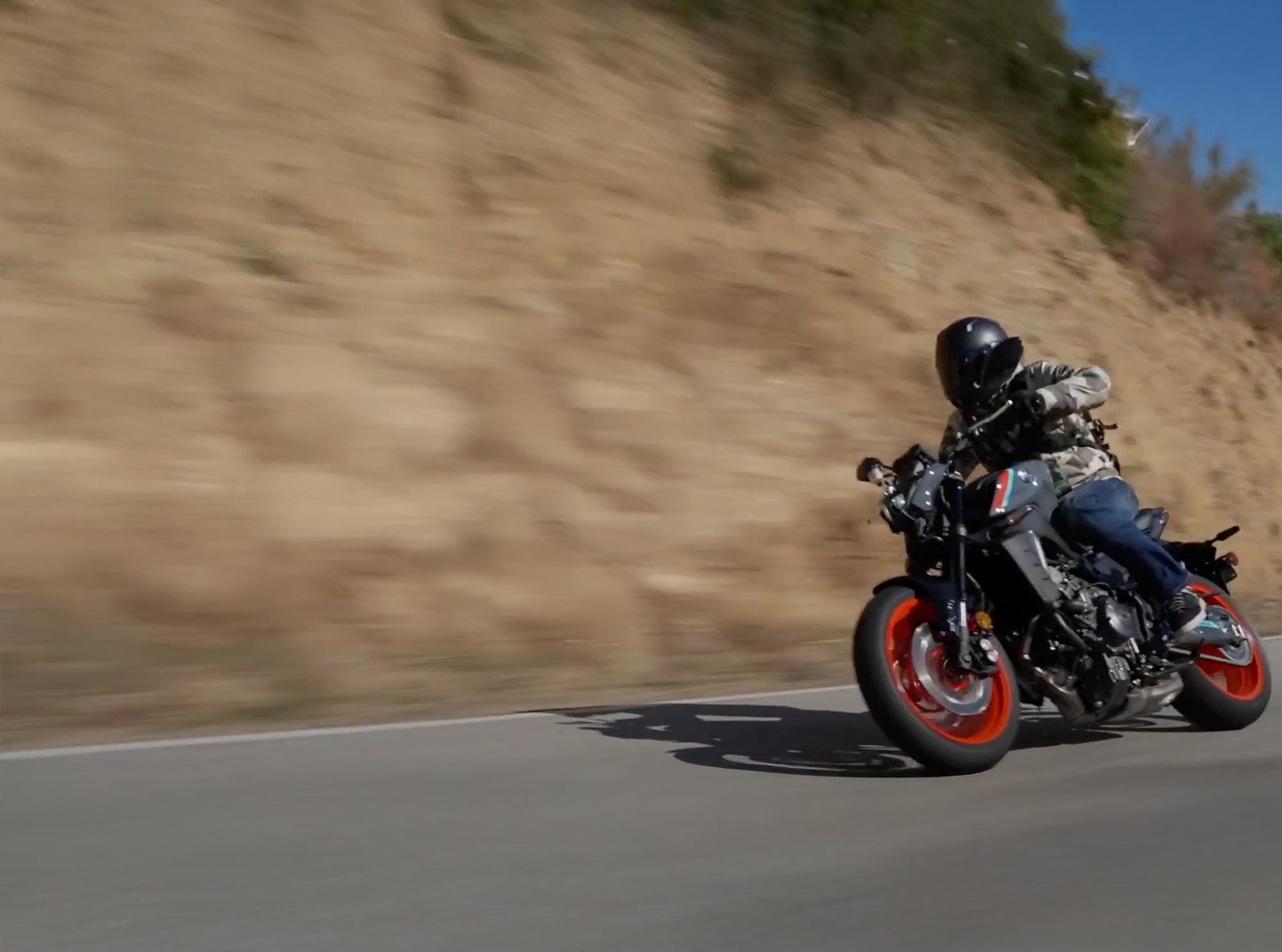 motorcycle rider on the road