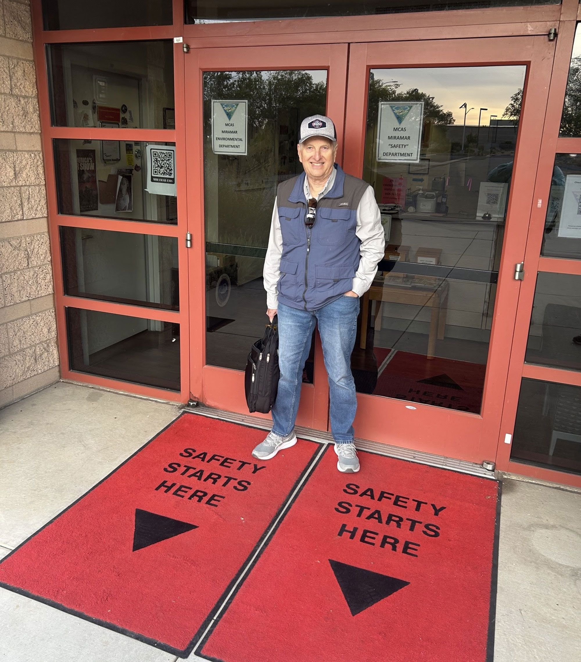 Dr. Ray Ochs exiting the building.